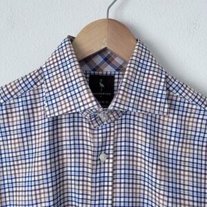 Tailorbyrd Mens Plaid Button Down Long Sleeve Shirt Size L  2 Ply Cotton Fall